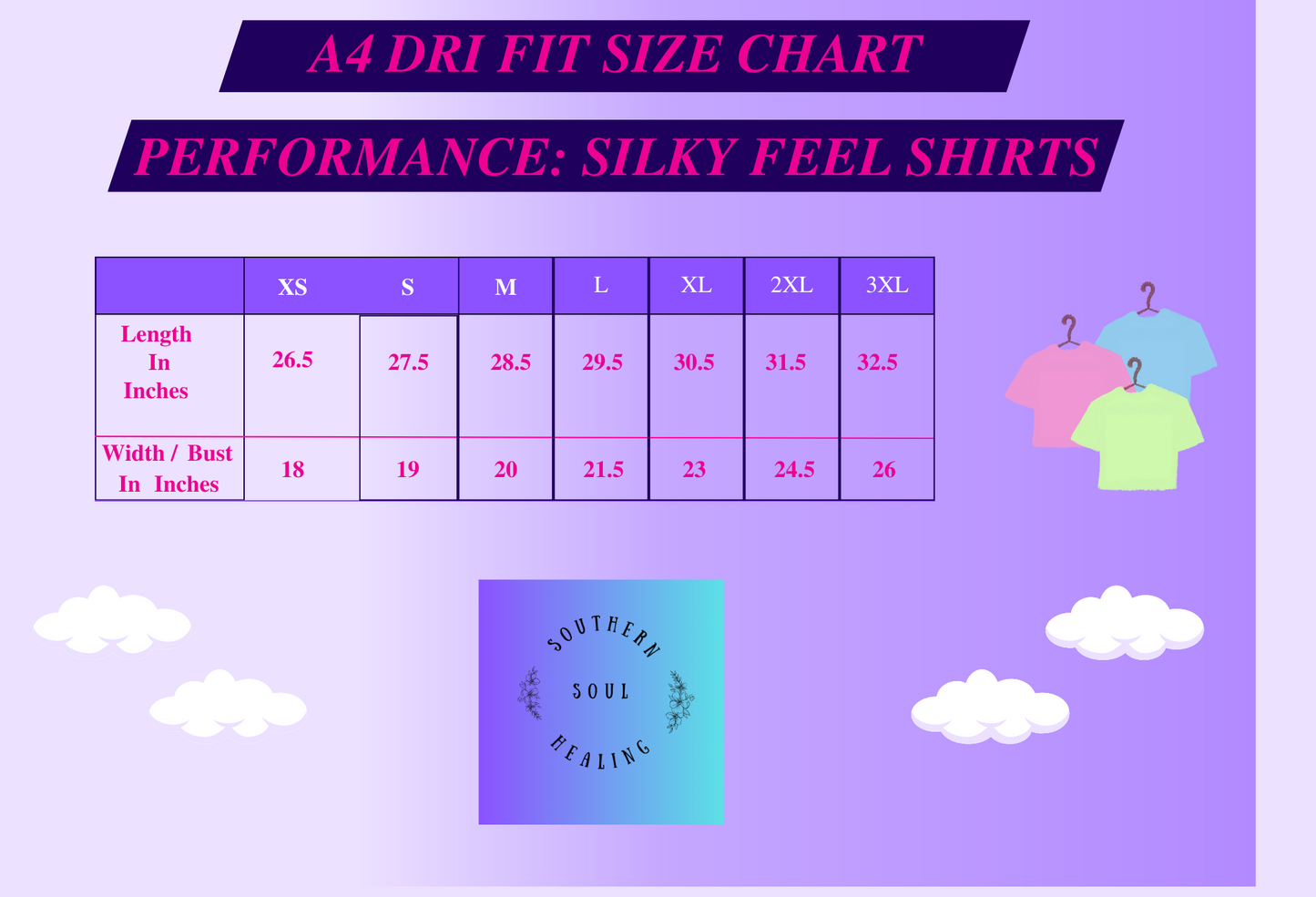 T shirt size guide