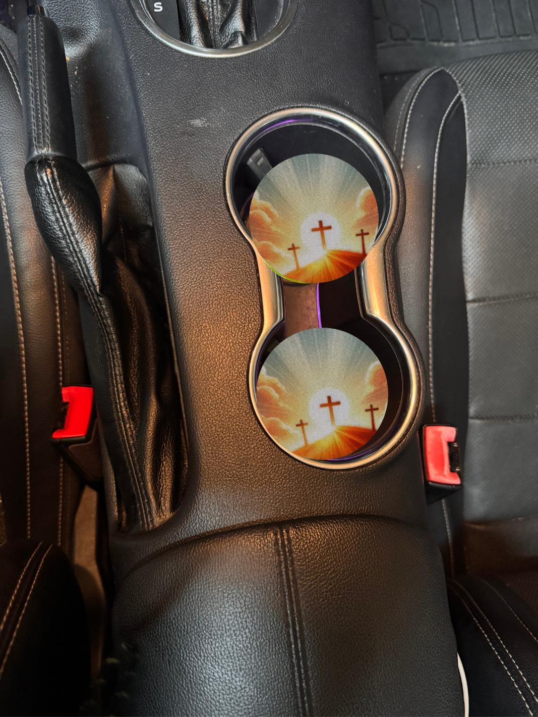 Christian Mustang auto drink coaster 