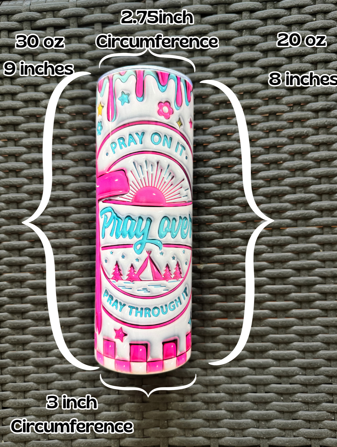 Pray Over It Faith Tumbler – Christian Stainless Steel Cup