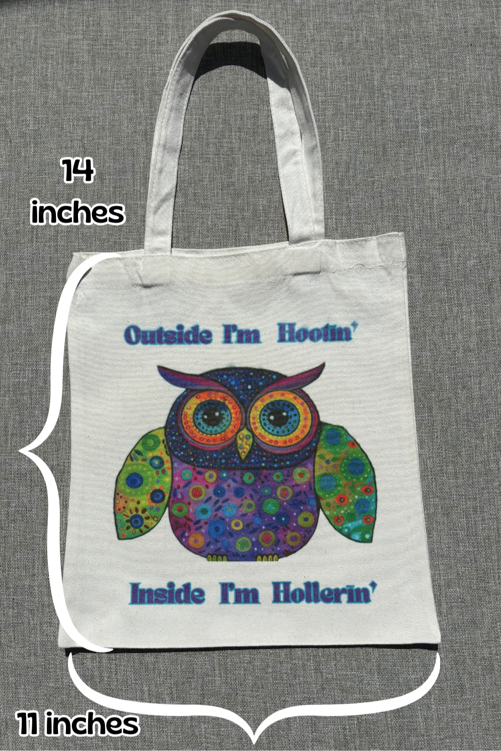 Tote bag dimensions