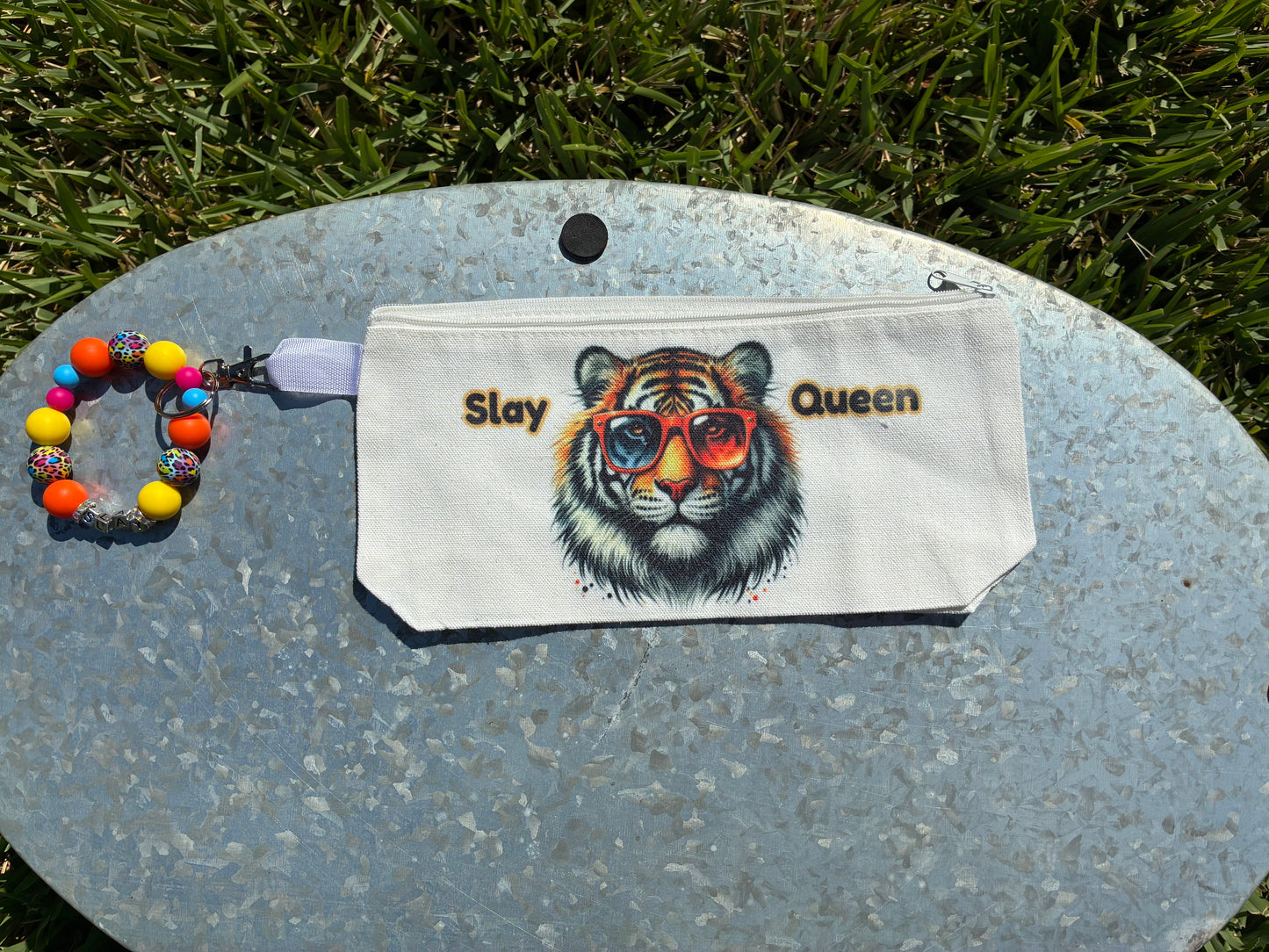 Reusable Canvas- Animal Print Makeup Bag