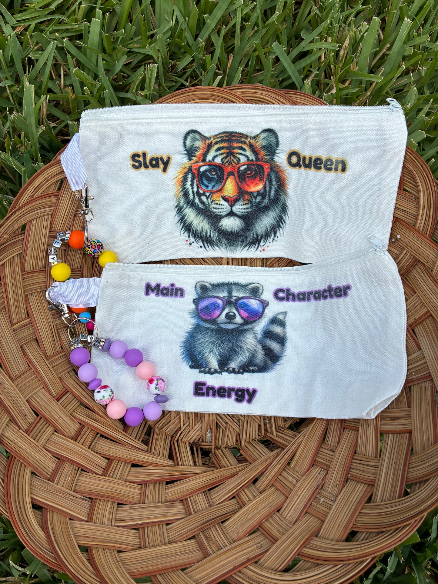 Reusable Canvas- Animal Print Makeup Bag