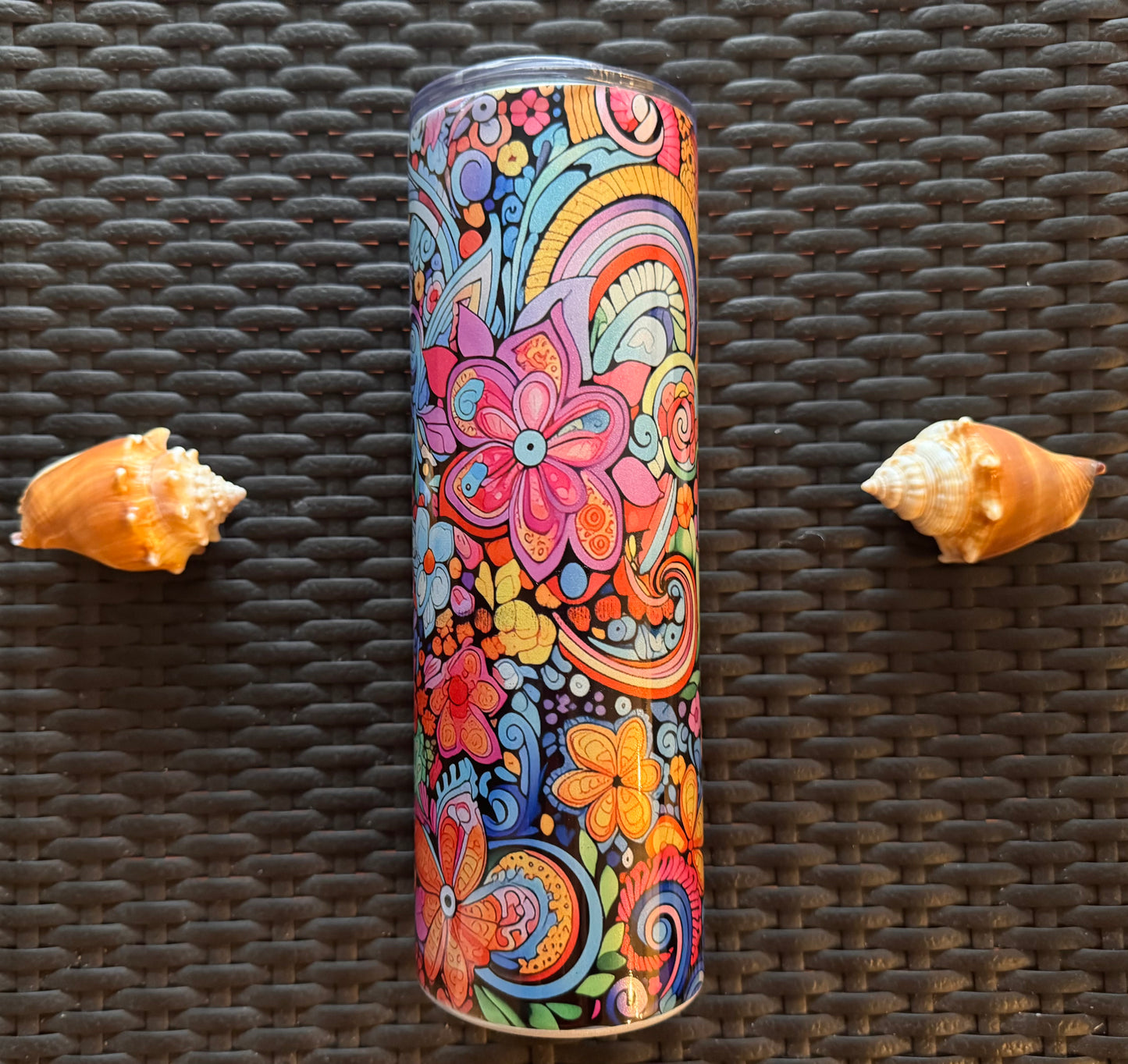 Flower Mosaic Stainless Steel Tumbler