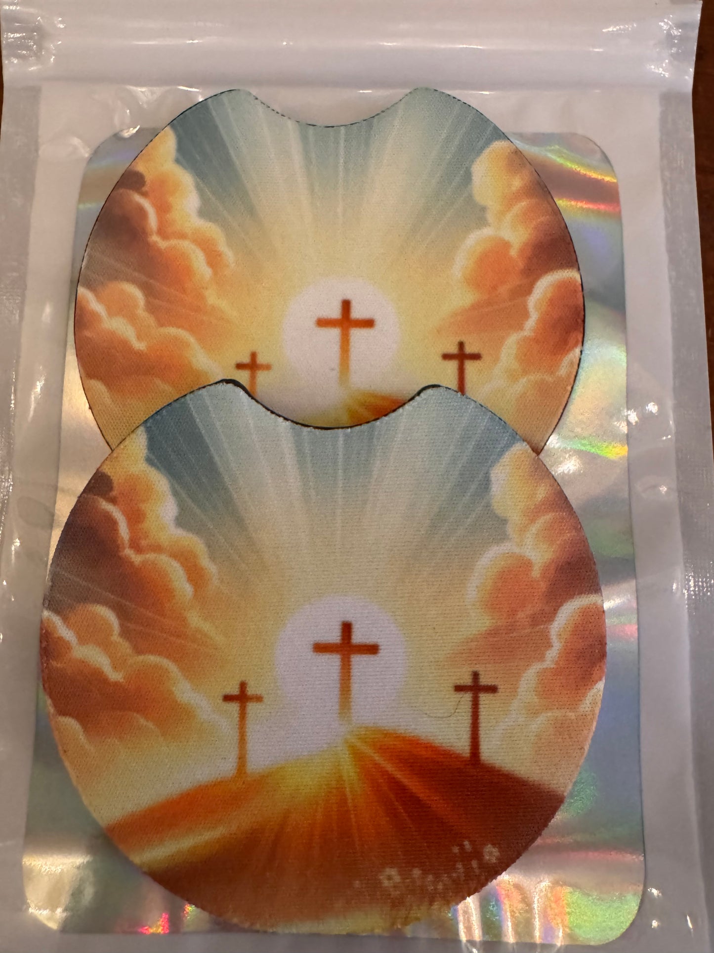 Three Crosses Car Coasters