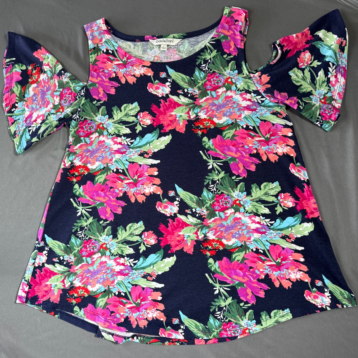 Davi & Dani Women's Cold Shoulder Shirt